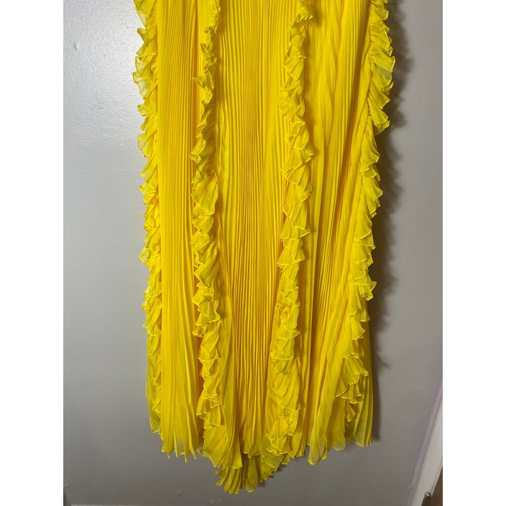 MAC DUGGAL DRESS GOWN YELLOW BRIDESMAID FORMAL EVENING WEDDING GUEST COQUETTE - Picture 9 of 16